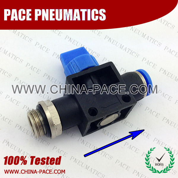 HVSF-G,Hand Valve,Pneumatic Fittings, Air Fittings, one touch tube fittings, Pneumatic Fitting, Nickel Plated Brass Push in Fittings