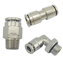 All Brass Air Fittings | Camozzi Type Push In Air Fittings | Nickel Plated Brass Push In Fittings
