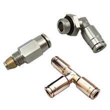 Lubrication System Fittings, High Pressure Brass Air Fittings, Double Sealing Push In Air Fittings, Brass Push To Connect Fittings, One Touch Tube Fittings