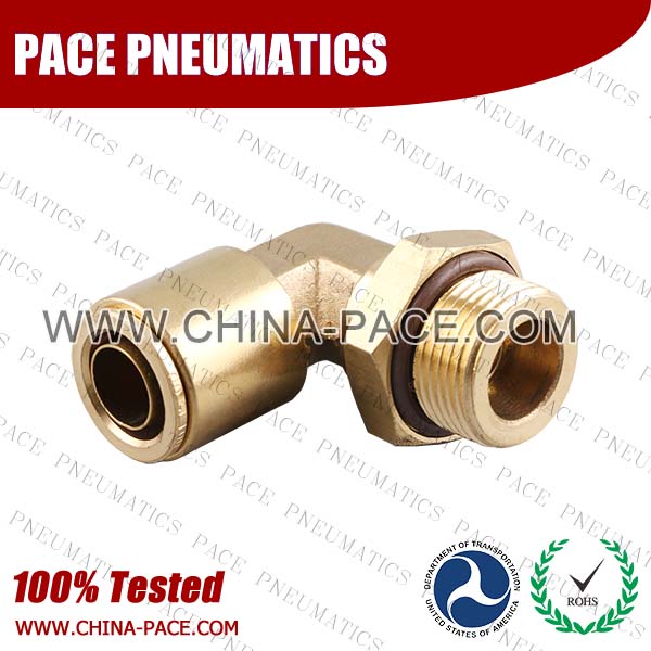 6mm Tube to M10x1 Thread Female Elbow - Brass Push in Fitting