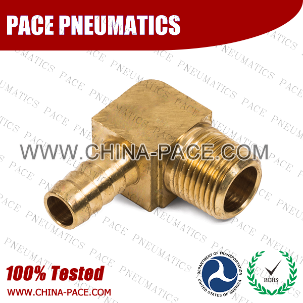 Hose Barb Elbow Pipe Fittings 90 Degree Elbow Male Threaded Elbow with Brass  - China Ball Valve, 3 Ball Valve