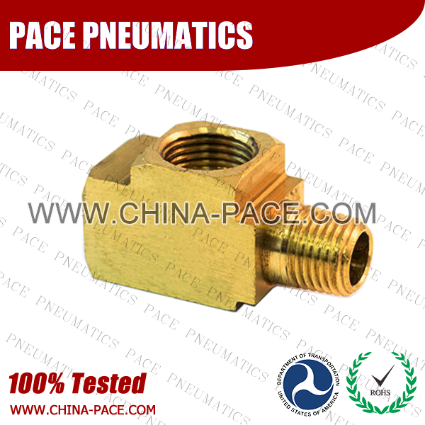 Male Run Tee SAE Inverted Flare Fittings, Brass Inverted Flare Fittings & Adapters, Brass Pipe Fittings, Brass Air Fittings