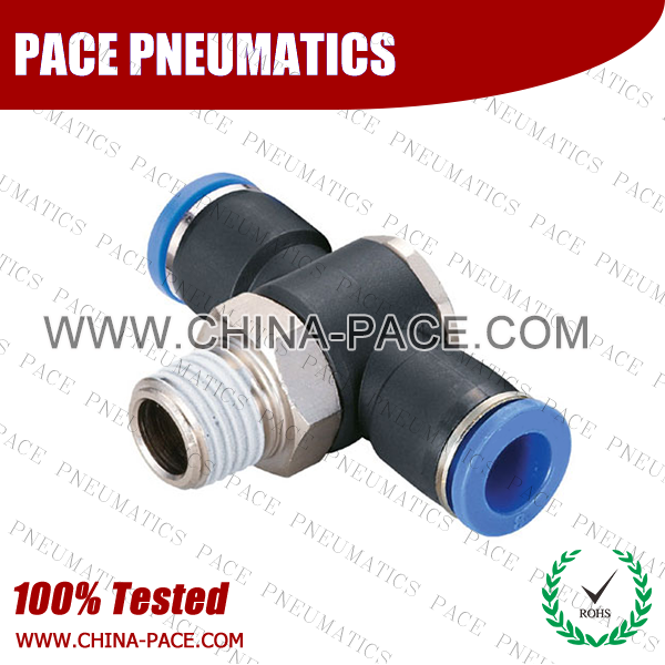 Branch Universal Male Elbow Push To Connect Fittings, Pneumatic Fittings, Air Fittings, one touch tube fittings, Pneumatic Fitting, Nickel Plated Brass Push in Fittings, pneumatic accessories.