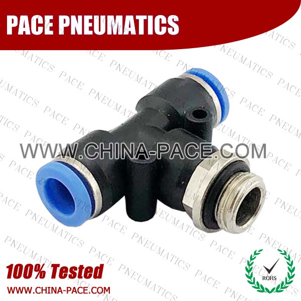 Composite Push In Fittings Male Branch Tee With G Thread, Pneumatic Push To Connect Fittings, Air Fittings, one touch tube fittings, Pneumatic Fitting, Nickel Plated Brass Push in Fittings, push in fitting, Quick coupler, air blow gun, Air Hose, air connector, all metal push in fittings, Pneumatic Fittings, Tube fittings, Pneumatic Tubing, pneumatic accessories