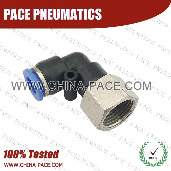 Polymer Push To Connect Fittings Female Elbow, Composite Pneumatic Fittings, Air Fittings, one touch tube fittings, Pneumatic Fitting, Nickel Plated Brass Push in Fittings, pneumatic accessories