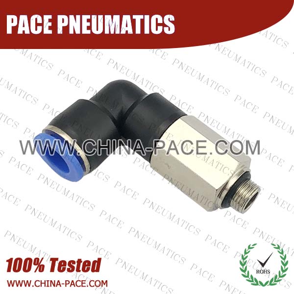 Composite Push To Connect Fittings Extended Male Elbow With G Thread, Polymer Pneumatic Fittings, Air Fittings, one touch tube fittings, Pneumatic Fitting, Nickel Plated Brass Push in Fittings, pneumatic accessories
