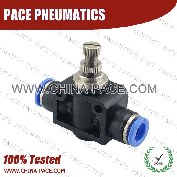PSF,speed controoler,Pneumatic Fittings, Air Fittings, one touch tube fittings, Nickel Plated Brass Push in Fittings