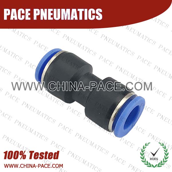 Union Straight Composite Push In Fittings, Polymer Pneumatic Push To Connet Fittings, Plastic Air Fittings, one touch tube fittings, Pneumatic Fitting, Nickel Plated Brass Push in Fittings, pneumatic accessories.