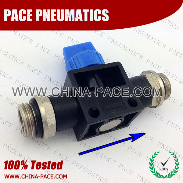 HVSS-G,Hand Valve,Pneumatic Fittings, Air Fittings, one touch tube fittings, Pneumatic Fitting, Nickel Plated Brass Push in Fittings